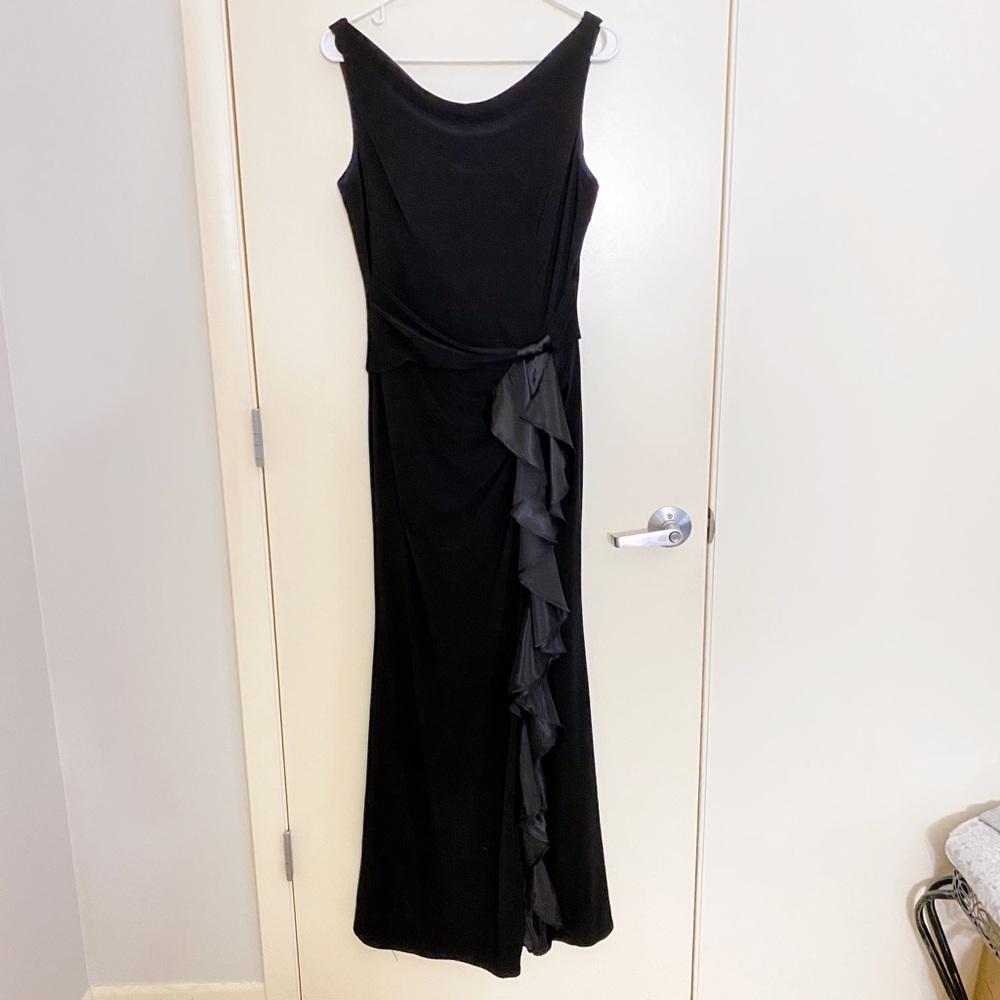 Betsy&Adam: Floor Length Black Dress, Size 8